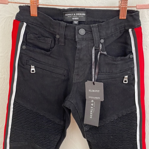 SUPPLY AND DEMAND Boys Skinny Jeans Size 10 - Picture 3 of 11